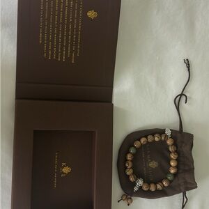 Karma and Luck Men's Beaded Bracelet - Jade and Agarwood